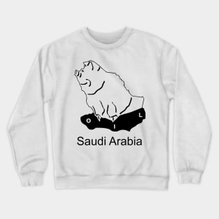 A funny map of Saudi Arabia Crewneck Sweatshirt